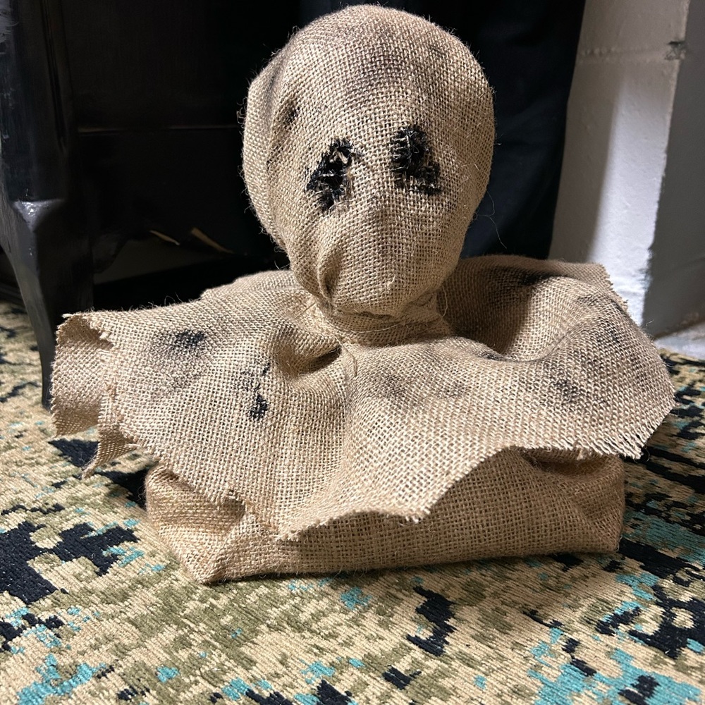Handmade Burlap Ghost Décor - Rustic Halloween Accent